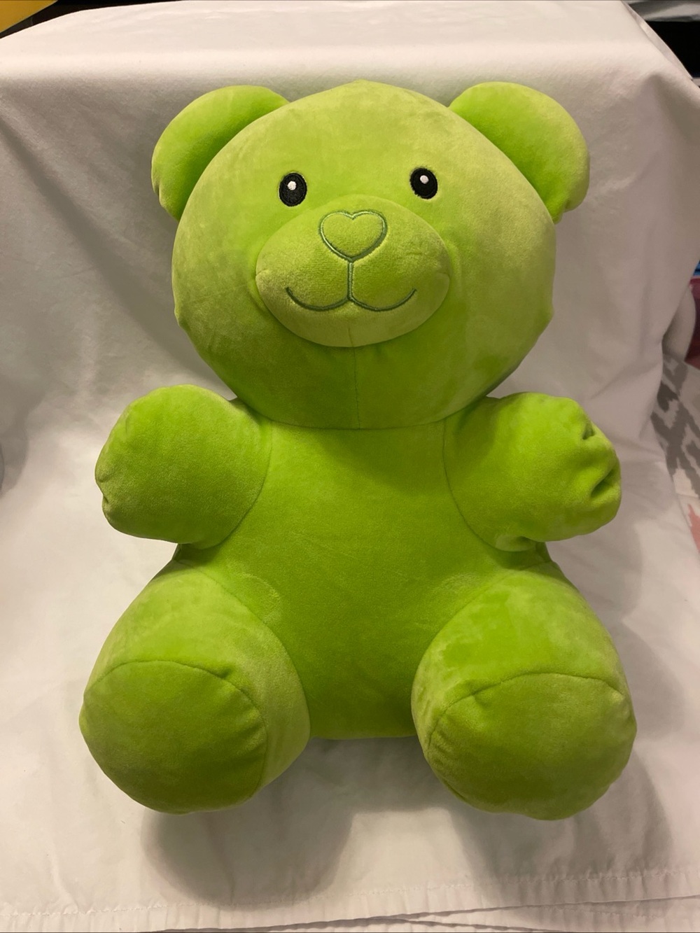 Green Gummy Bear Plush 16" Way to Celebrate Stuffed Animal - EUC